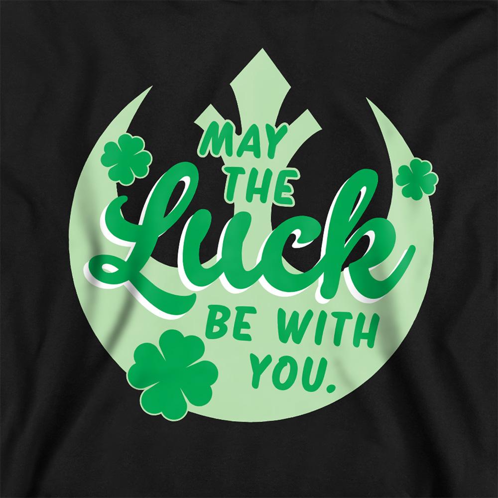 Navy - Back - Star Wars Childrens-Kids Luck Rebel Symbol St Patricks Day Hoodie