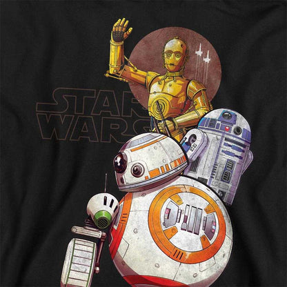 Black - Side - Star Wars Childrens-Kids Droid Squad Hoodie