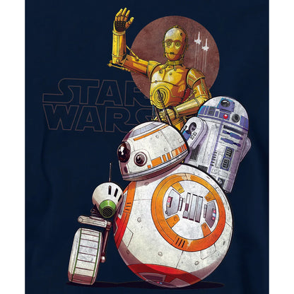 Navy - Side - Star Wars Childrens-Kids Droid Squad Hoodie