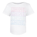 White - Front - Marvel Womens-Ladies Logo T-Shirt