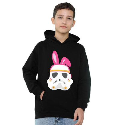 Navy - Front - Star Wars Childrens-Kids Stormtrooper Easter Bunny Hoodie