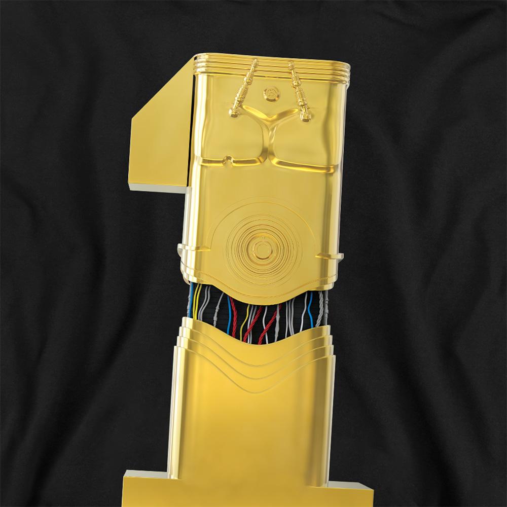 Athletic Heather - Back - Star Wars Childrens-Kids C3PO 1 Hoodie