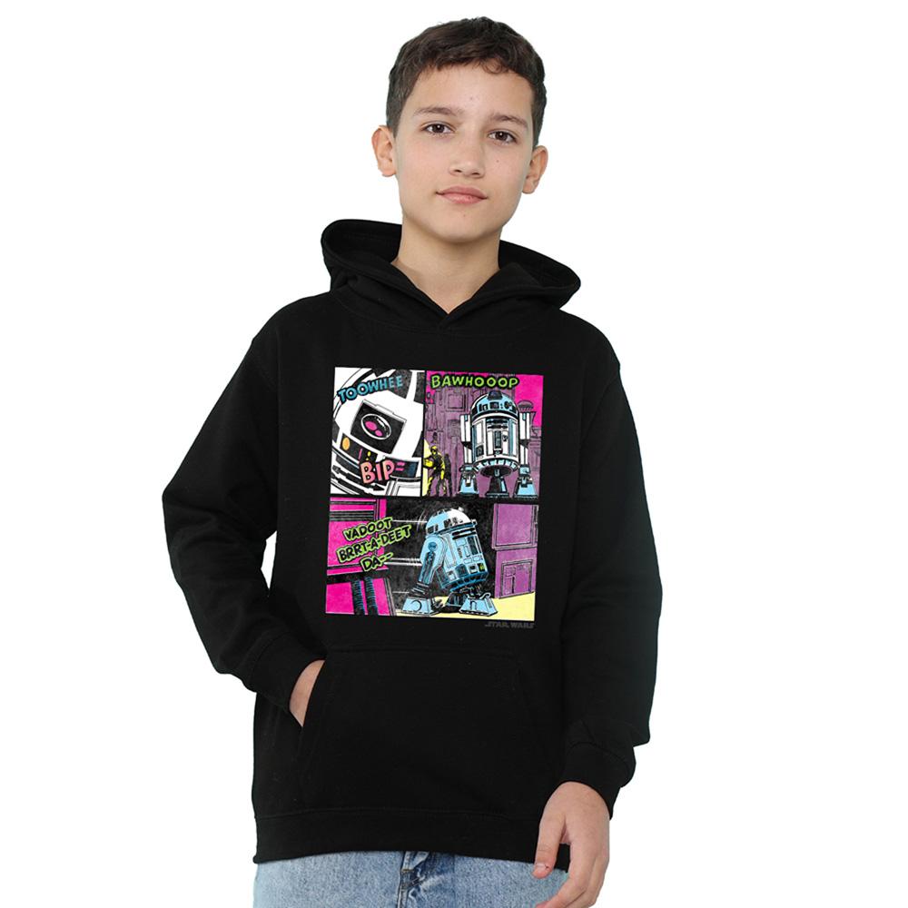 Navy - Front - Star Wars Childrens-Kids To The Rescue R2-D2 Hoodie