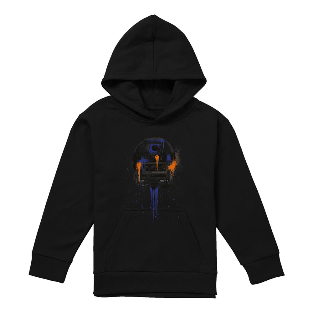 Black - Lifestyle - Star Wars Childrens-Kids R2-D2 Paint Drip Hoodie