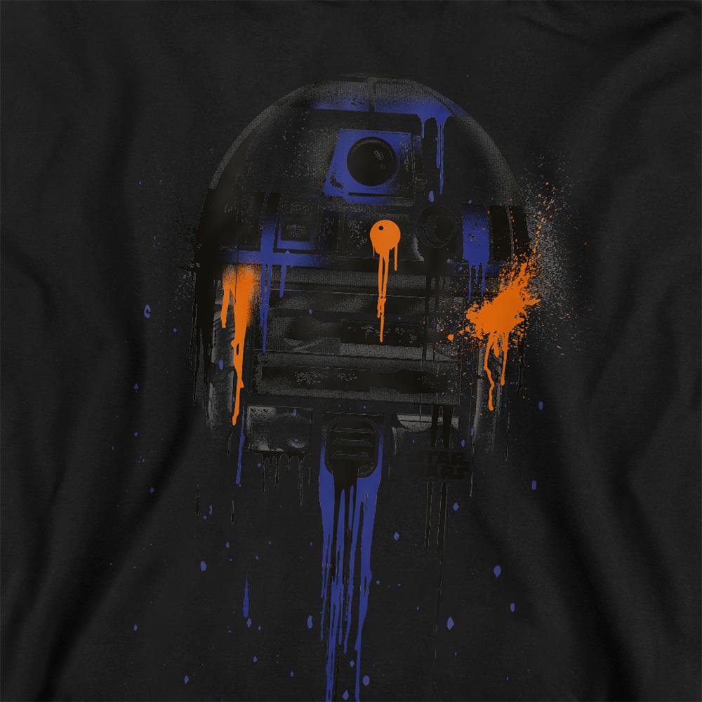 Navy - Back - Star Wars Childrens-Kids R2-D2 Paint Drip Hoodie