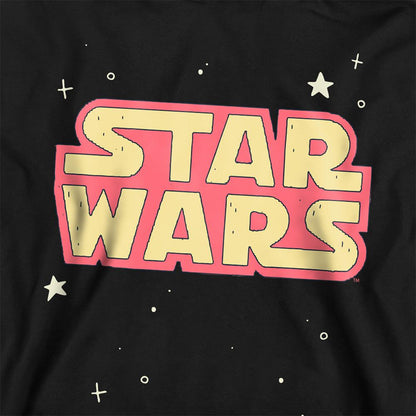 Black - Back - Star Wars Childrens-Kids Star Logo Hoodie