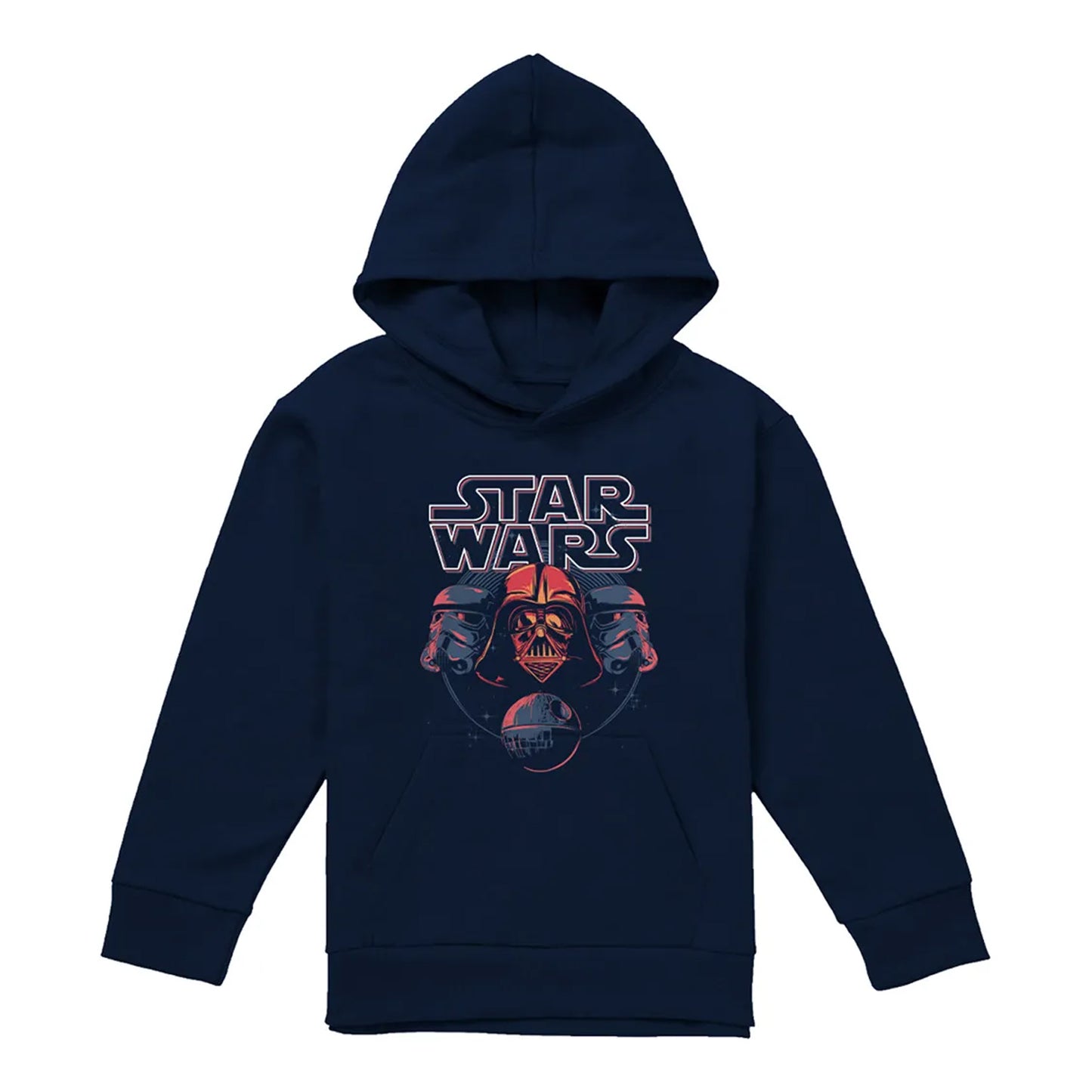Navy - Front - Star Wars Childrens-Kids Trio Hoodie