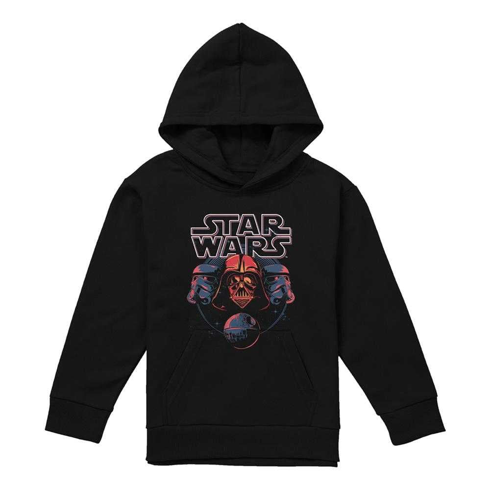 Black - Front - Star Wars Childrens-Kids Trio Hoodie