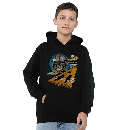 Navy - Front - Star Wars Childrens-Kids Mos Espa Anakin Skywalker Hoodie
