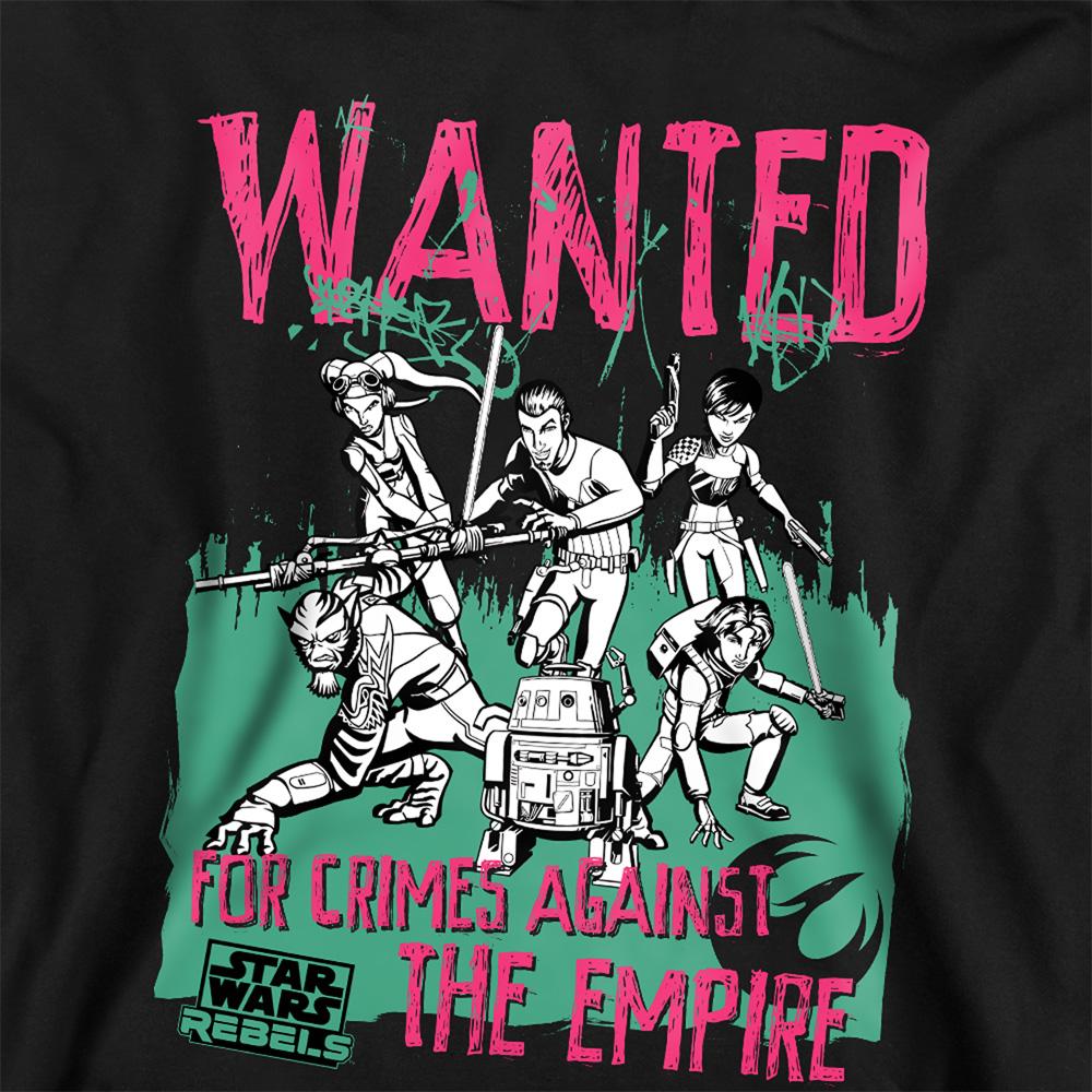Navy - Back - Star Wars Childrens-Kids Wanted Rebels Hoodie