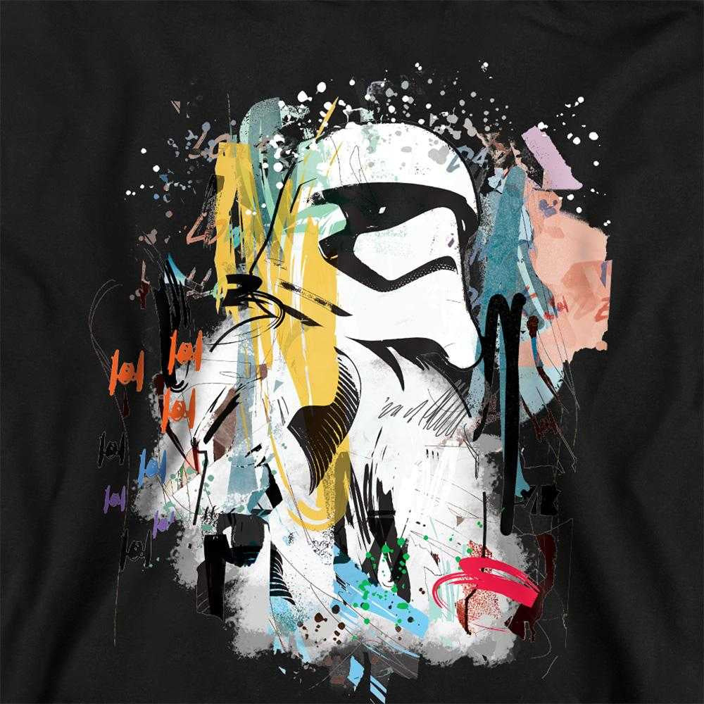 Black - Side - Star Wars Childrens-Kids Stormtrooper Abstract Hoodie