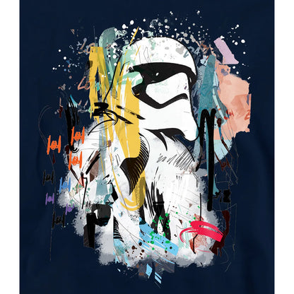 Navy - Close up - Star Wars Childrens-Kids Stormtrooper Abstract Hoodie