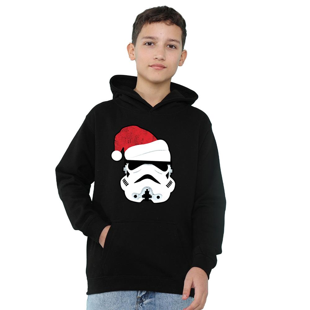 Athletic Heather - Front - Star Wars Childrens-Kids Stormtrooper Santa Hoodie