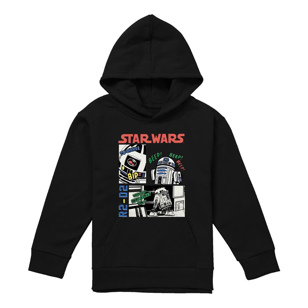 Black - Lifestyle - Star Wars Childrens-Kids Beep Boop R2-D2 Hoodie