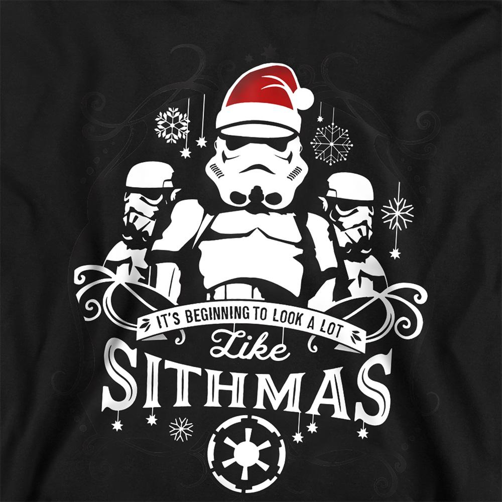 Athletic Heather - Back - Star Wars Childrens-Kids It´s Beginning To Look A Lot Like Sithmas Christmas Hoodie
