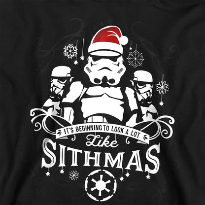 Athletic Heather - Back - Star Wars Childrens-Kids It´s Beginning To Look A Lot Like Sithmas Christmas Hoodie