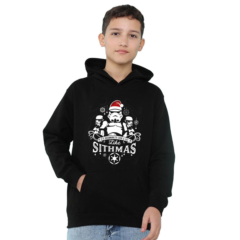 Athletic Heather - Front - Star Wars Childrens-Kids It´s Beginning To Look A Lot Like Sithmas Christmas Hoodie