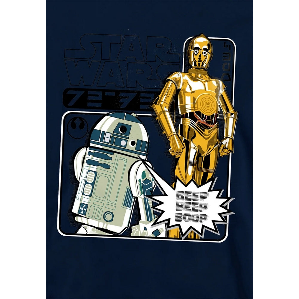 Navy - Side - Star Wars Childrens-Kids Manga Droids R2-D2 & C3PO Hoodie