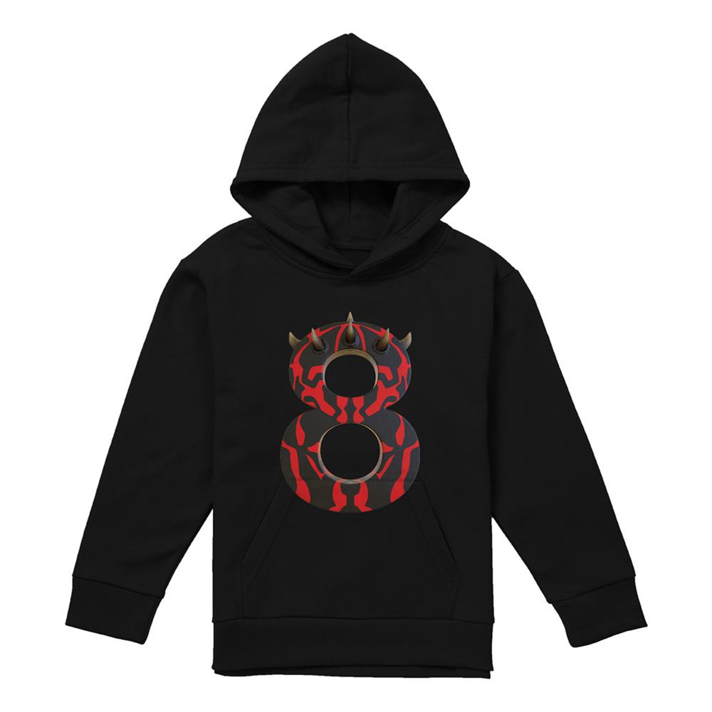 Athletic Heather - Lifestyle - Star Wars Childrens-Kids Darth Maul 8th Birthday Hoodie