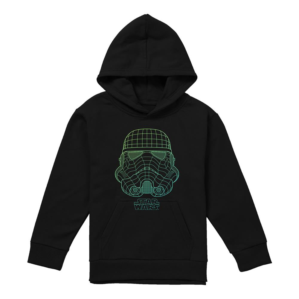 Navy - Lifestyle - Star Wars Childrens-Kids Stormtrooper Grid Hoodie