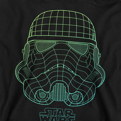 Black - Back - Star Wars Childrens-Kids Stormtrooper Grid Hoodie