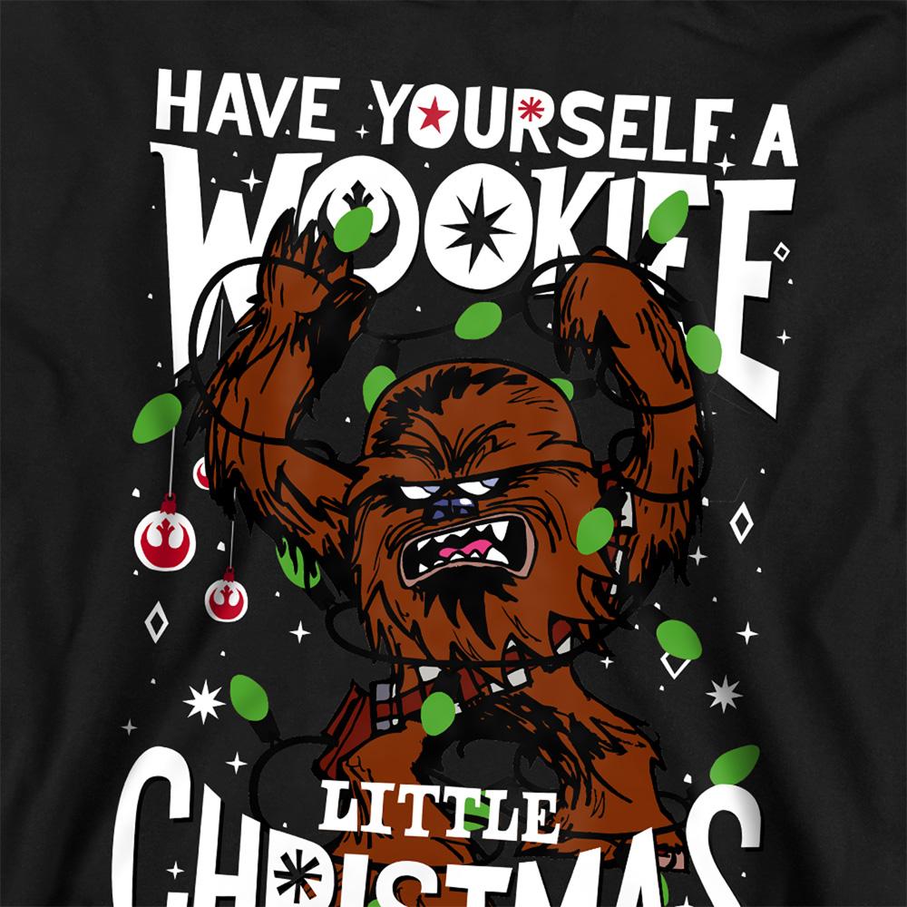 Navy - Back - Star Wars Childrens-Kids Little Christmas Wookiee Hoodie