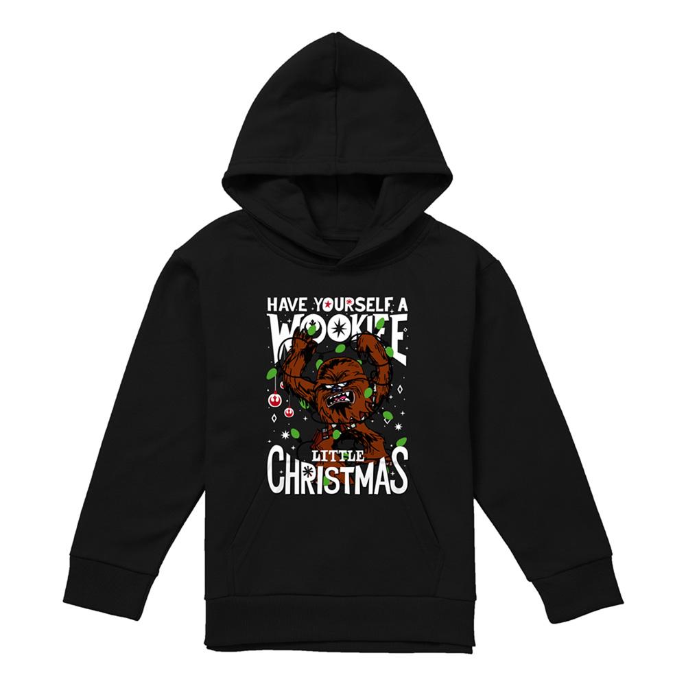 Navy - Lifestyle - Star Wars Childrens-Kids Little Christmas Wookiee Hoodie