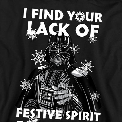 Athletic Heather - Back - Star Wars Childrens-Kids Lack Of Spirit Darth Vader Christmas Hoodie