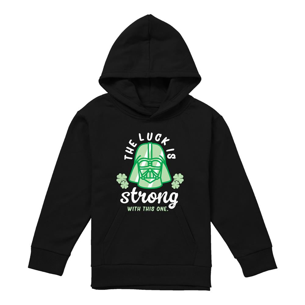Black - Lifestyle - Disney Star Wars Childrens-Kids Darth Vader St Patricks Day Hoodie