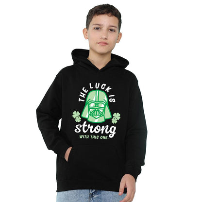 Black - Front - Disney Star Wars Childrens-Kids Darth Vader St Patricks Day Hoodie
