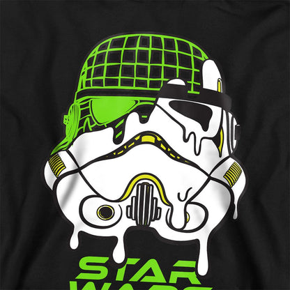 Navy - Back - Star Wars: Return Of The Jedi Childrens-Kids Drip Helmet Stormtrooper Grid Neon Hoodie