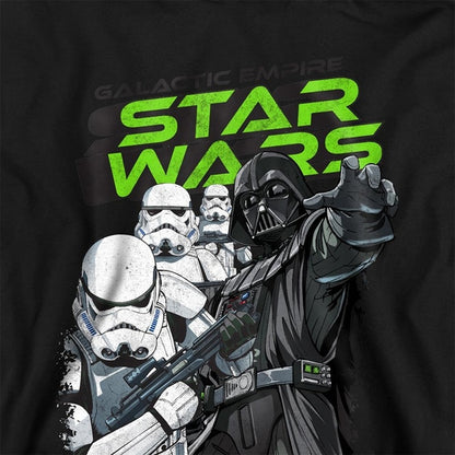 Black - Side - Star Wars: Return Of The Jedi Childrens-Kids Galactic Empire Darth Vader Sketch Hoodie
