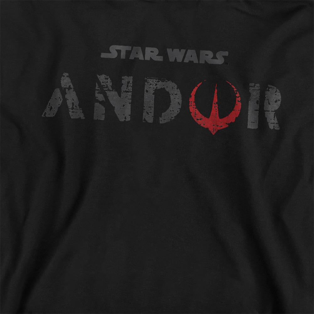 Black - Back - Star Wars: Andor Childrens-Kids Logo Hoodie