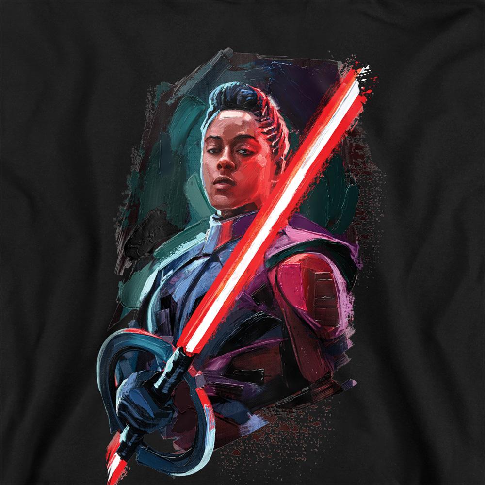 Black - Back - Star Wars: Obi-Wan Kenobi Childrens-Kids Reva Painted Hoodie