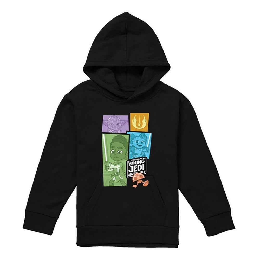 Black - Front - Star Wars: Young Jedi Adventures Childrens-Kids Blocks Hoodie