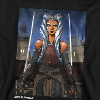 Black - Back - Star Wars Mandalorian Childrens-Kids Heroic Ahsoka Tano Hoodie