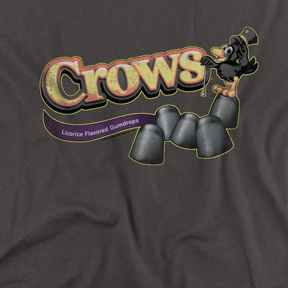 Charcoal - Side - The Crow Unisex Adult Tootsie Roll Long-Sleeved T-Shirt
