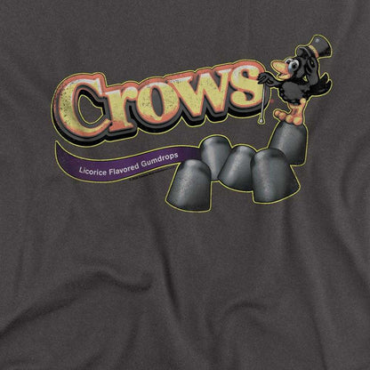 Charcoal - Side - The Crow Unisex Adult Tootsie Roll Long-Sleeved T-Shirt
