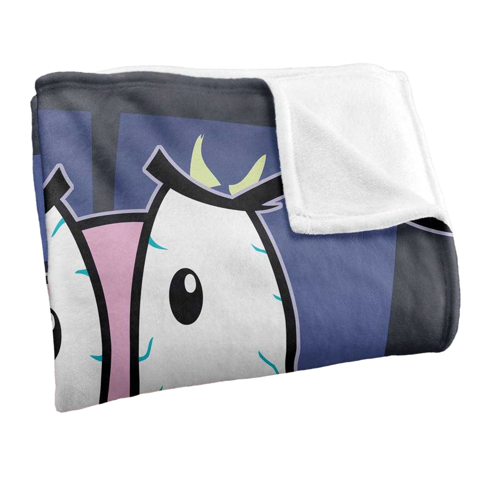 Multicoloured - Side - Courage The Cowardly Dog Silky Window Supersoft Blanket