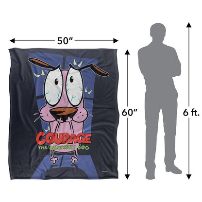 Multicoloured - Pack Shot - Courage The Cowardly Dog Silky Window Supersoft Blanket