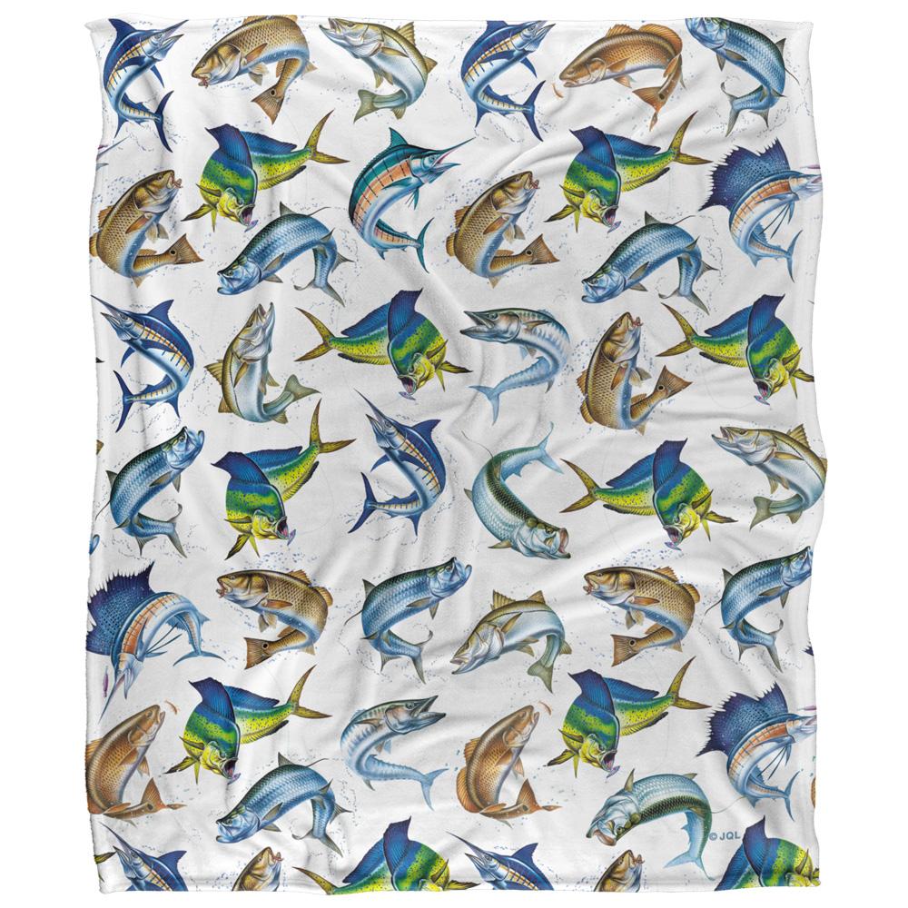Multicoloured - Front - JQ Licensing Silky Saltwater Gamefish Supersoft Blanket