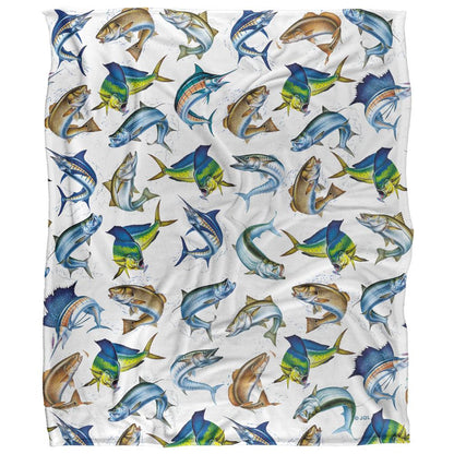 Multicoloured - Front - JQ Licensing Silky Saltwater Gamefish Supersoft Blanket