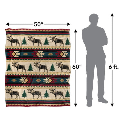 Multicoloured-Multicoloured - Pack Shot - JQ Licensing Silky Moose Supersoft Blanket