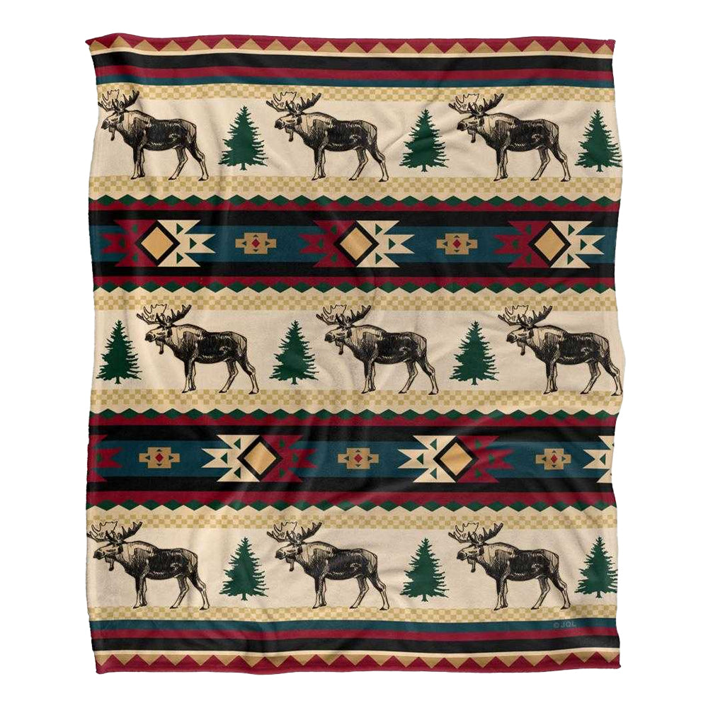 Multicoloured-Multicoloured - Front - JQ Licensing Silky Moose Supersoft Blanket