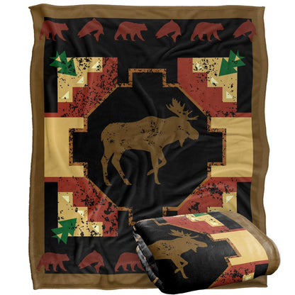Multicoloured - Back - JQ Licensing 2 Silky Moose Supersoft Blanket