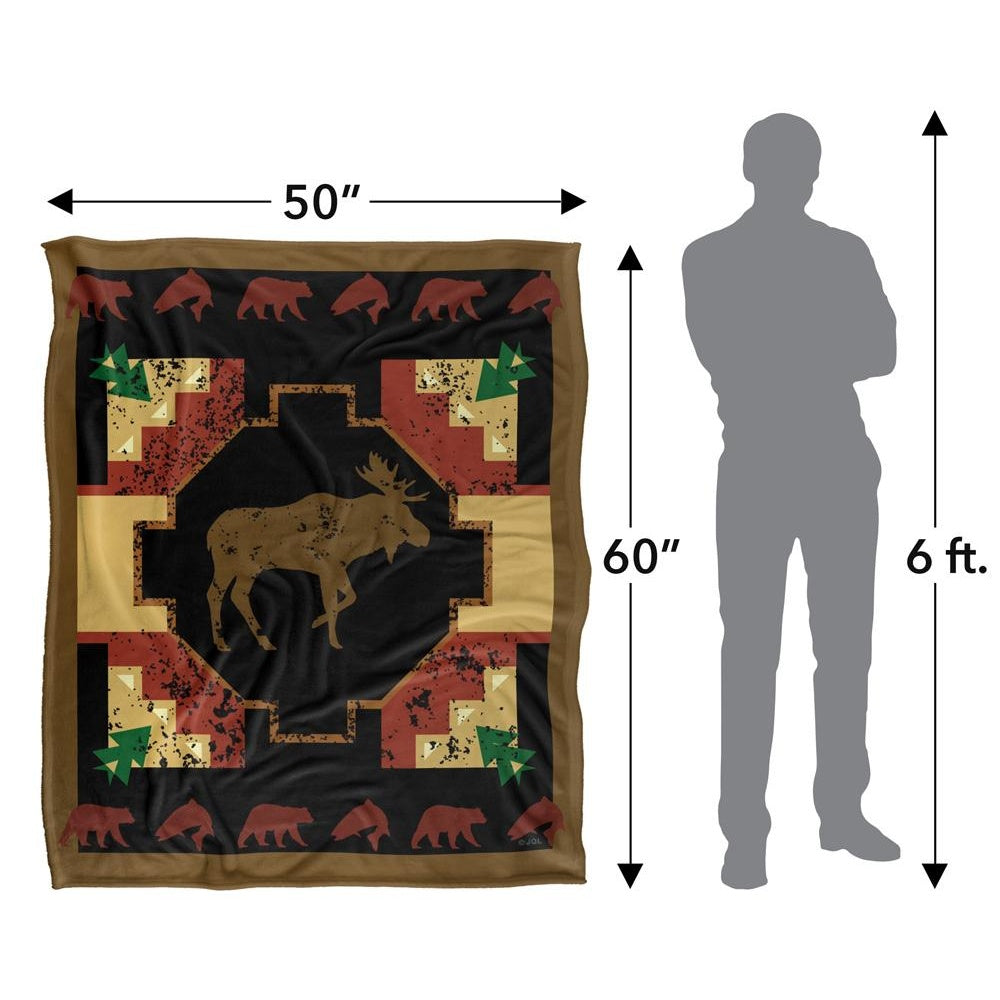 Multicoloured - Pack Shot - JQ Licensing 2 Silky Moose Supersoft Blanket