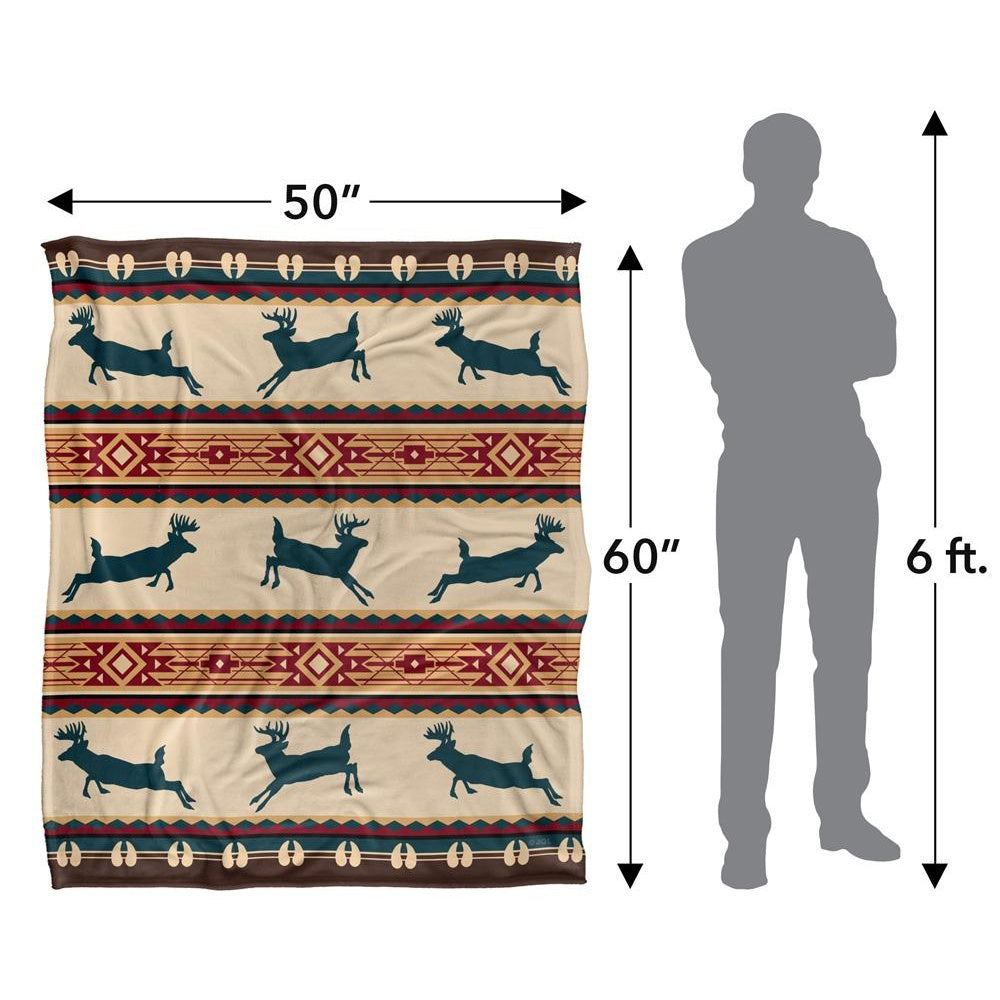 Multicoloured - Pack Shot - JQ Licensing Silky Deer Supersoft Blanket
