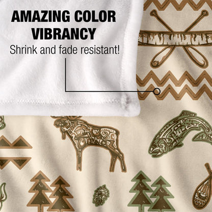 Multicoloured - Lifestyle - JQ Licensing Silky Log Cabin Supersoft Blanket