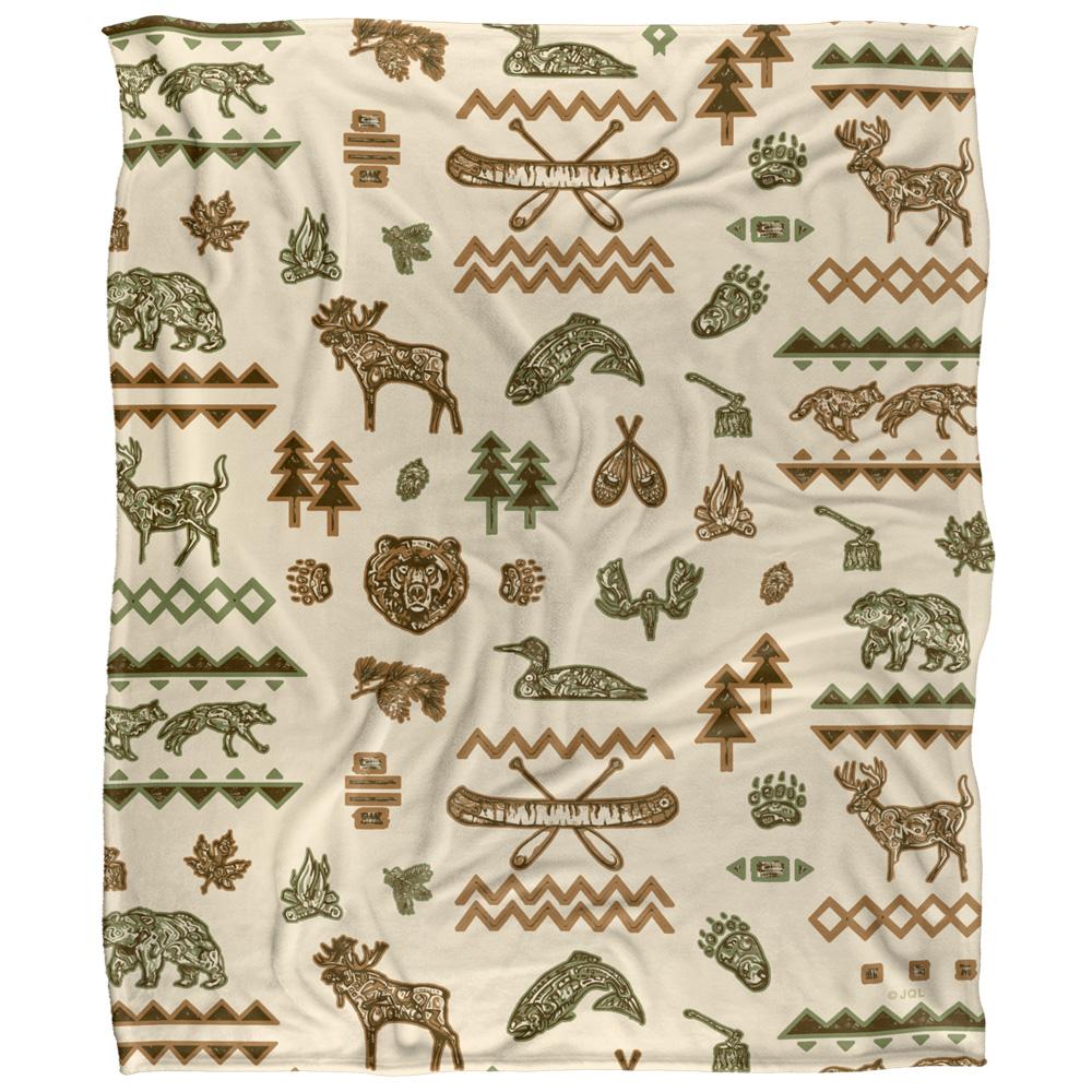 Multicoloured - Front - JQ Licensing Silky Log Cabin Supersoft Blanket