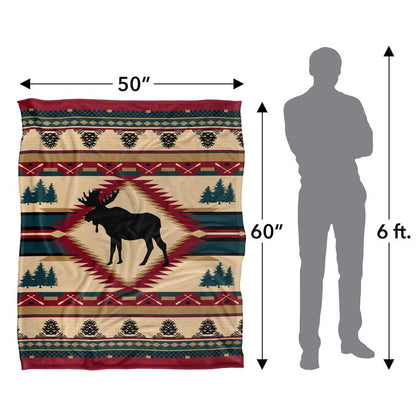 Multicoloured - Pack Shot - JQ Licensing Silky Moose Supersoft Blanket